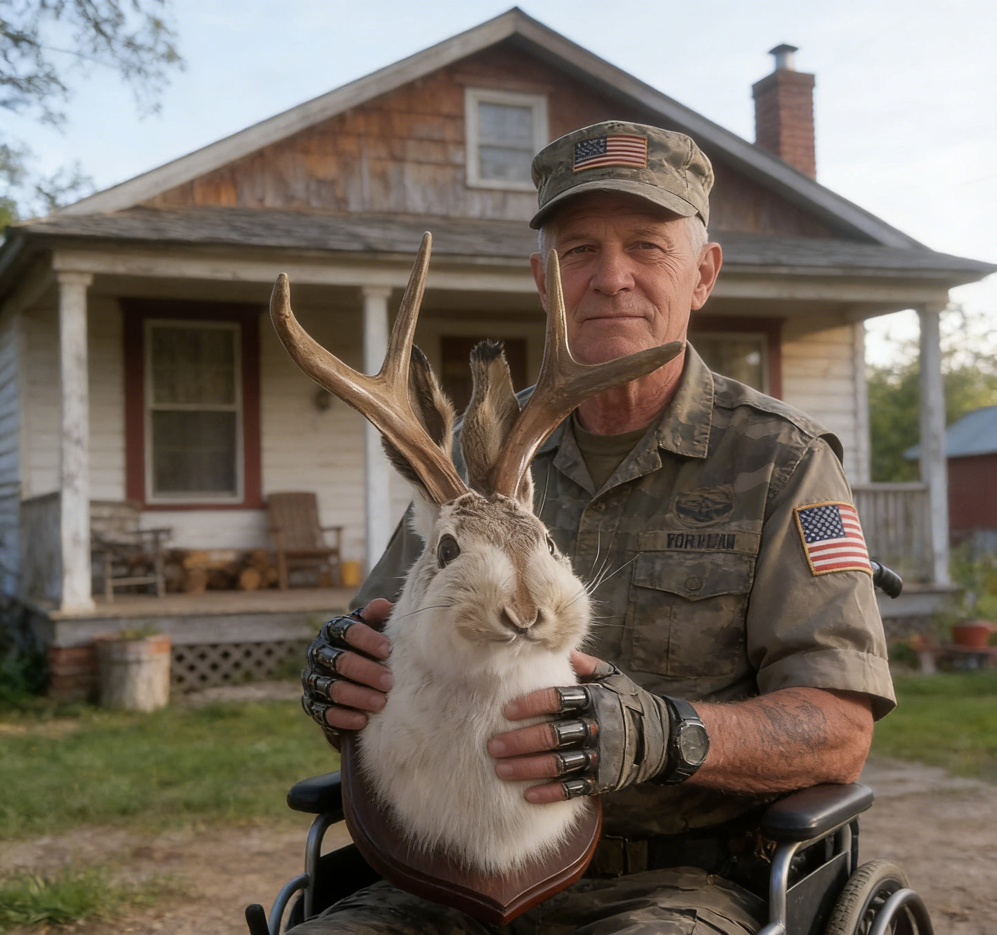 Jackalope Wall Decor-Handmade decorative art