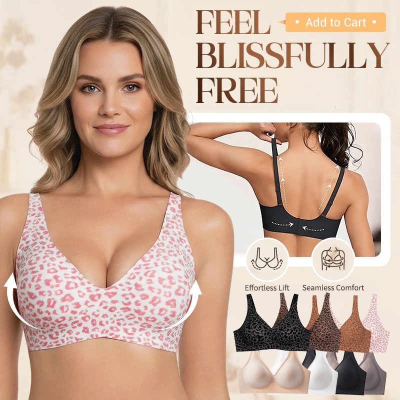 ❤️Mother's Day Specials-BUY 1 GET 1 FREE 🔥Super Firming Leopard Print Jelly  Bra | Women Wirefree Bras 👍No More Sagging Breasts