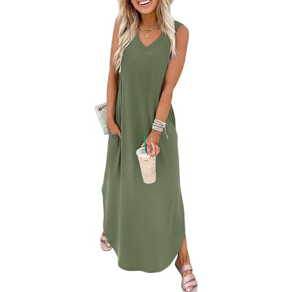 Summer Dresses Maxi Dress Vacation Beach Sundresses 2026 with Pockets