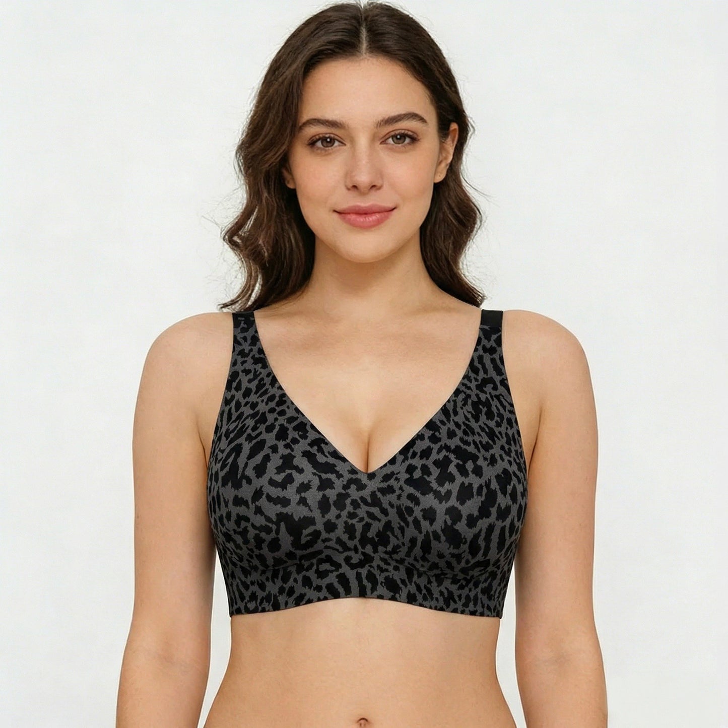 ❤️Mother's Day Specials-BUY 1 GET 1 FREE 🔥Super Firming Leopard Print Jelly  Bra | Women Wirefree Bras 👍No More Sagging Breasts