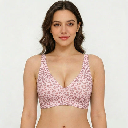 ❤️Mother's Day Specials-BUY 1 GET 1 FREE 🔥Super Firming Leopard Print Jelly  Bra | Women Wirefree Bras 👍No More Sagging Breasts