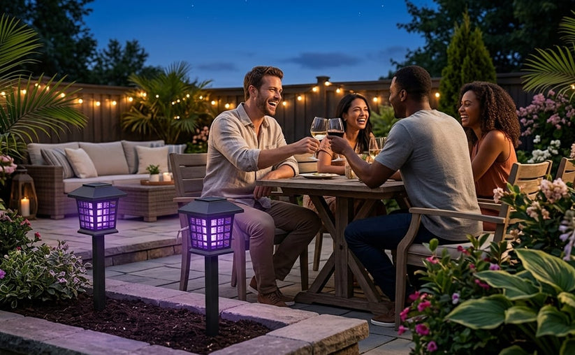 Solar Powered Mosquito Zapper & Garden Stake Light