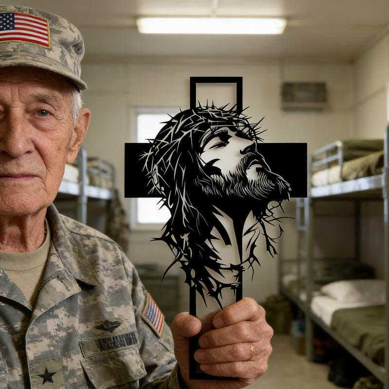 ✝️Handcrafted Metal Jesus Cross Wall Decor: Christian Home Decor