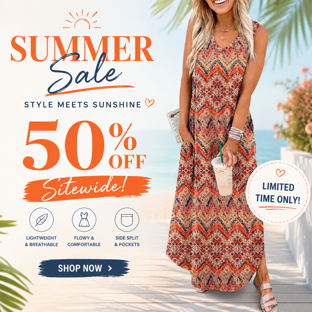 Summer Dresses Maxi Dress Vacation Beach Sundresses 2026 with Pockets