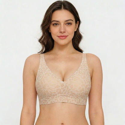 ❤️Mother's Day Specials-BUY 1 GET 1 FREE 🔥Super Firming Leopard Print Jelly  Bra | Women Wirefree Bras 👍No More Sagging Breasts