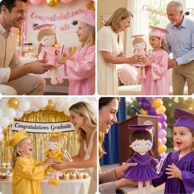 🎓Class of 2026 Graduation Doll – 16” Soft Plush Keepsake Gift with Gift Bag