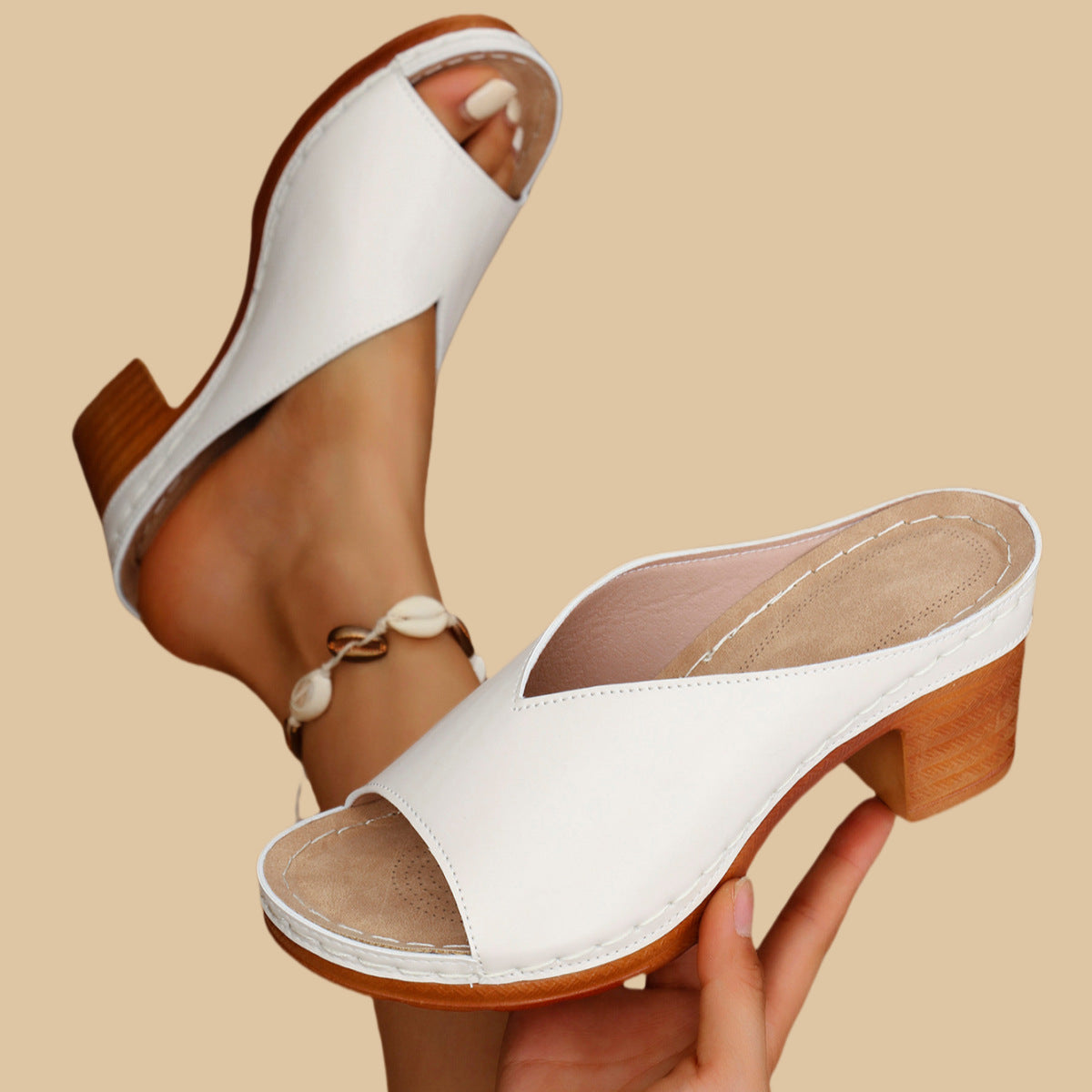 Mother's Day Special Offer - Orthopedic Chunky High Heel Sandals - BUY 2 FREE SHIPPING