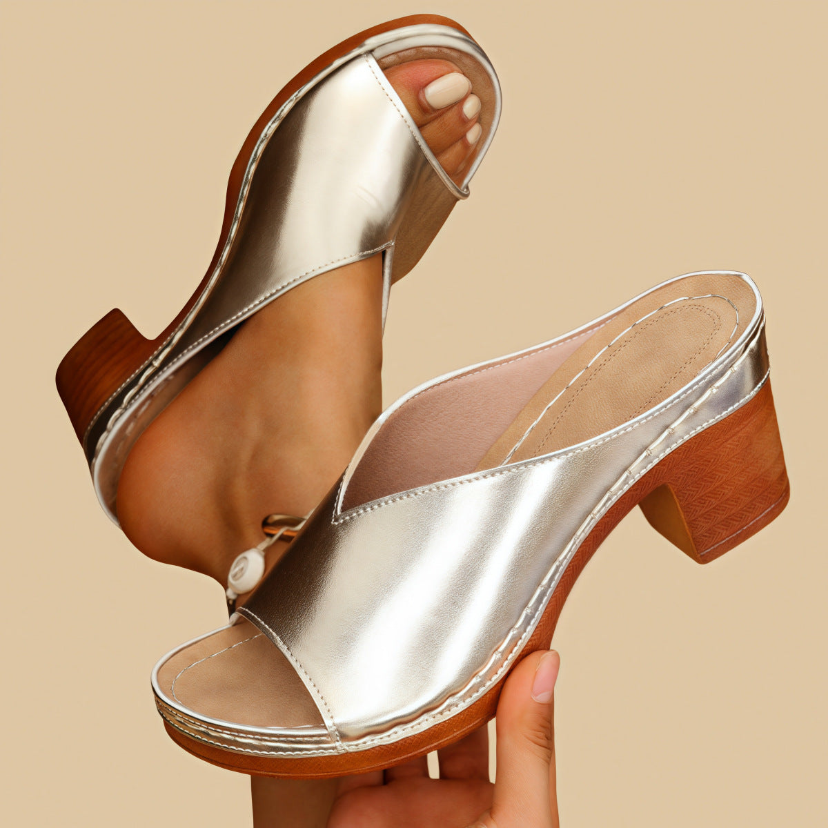 Mother's Day Special Offer - Orthopedic Chunky High Heel Sandals - BUY 2 FREE SHIPPING
