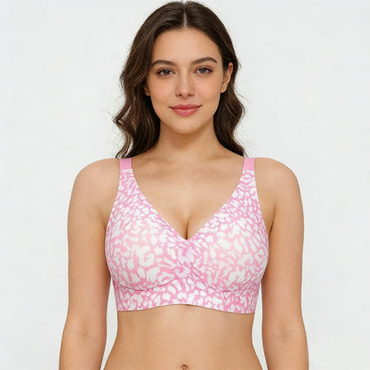 ❤️Mother's Day Specials-BUY 1 GET 1 FREE 🔥Super Firming Leopard Print Jelly  Bra | Women Wirefree Bras 👍No More Sagging Breasts