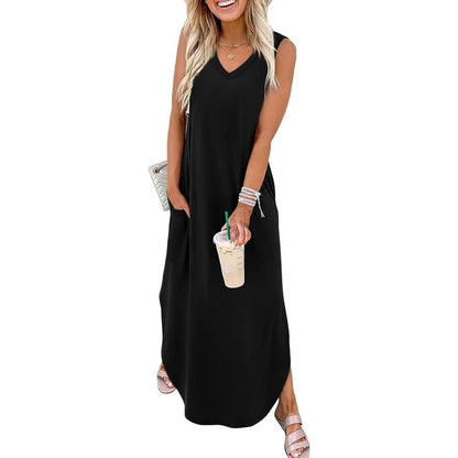 Summer Dresses Maxi Dress Vacation Beach Sundresses 2026 with Pockets