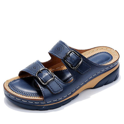 🔥LAST DAY 50% OFF-Breathable Orthopedic Adjustable Ladies Leather Sandals