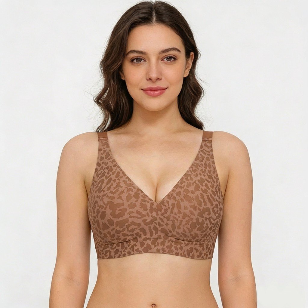 ❤️Mother's Day Specials-BUY 1 GET 1 FREE 🔥Super Firming Leopard Print Jelly  Bra | Women Wirefree Bras 👍No More Sagging Breasts