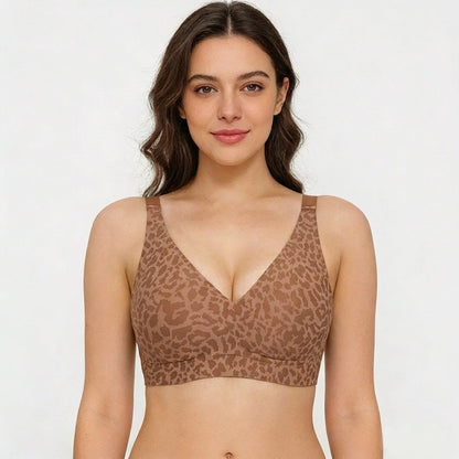 ❤️Mother's Day Specials-BUY 1 GET 1 FREE 🔥Super Firming Leopard Print Jelly  Bra | Women Wirefree Bras 👍No More Sagging Breasts