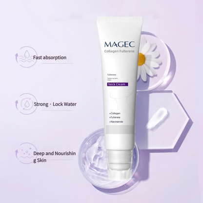 Roller Massage Neck Cream 🧴 Collagen & Hyaluronic Acid | Firms Neck, Reduces Wrinkles