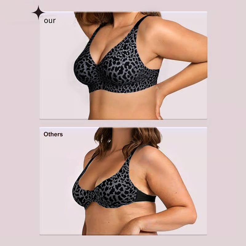❤️Mother's Day Specials-BUY 1 GET 1 FREE 🔥Super Firming Leopard Print Jelly  Bra | Women Wirefree Bras 👍No More Sagging Breasts