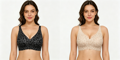 ❤️Mother's Day Specials-BUY 1 GET 1 FREE 🔥Super Firming Leopard Print Jelly  Bra | Women Wirefree Bras 👍No More Sagging Breasts