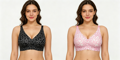 ❤️Mother's Day Specials-BUY 1 GET 1 FREE 🔥Super Firming Leopard Print Jelly  Bra | Women Wirefree Bras 👍No More Sagging Breasts