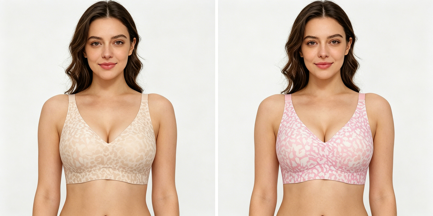 ❤️Mother's Day Specials-BUY 1 GET 1 FREE 🔥Super Firming Leopard Print Jelly  Bra | Women Wirefree Bras 👍No More Sagging Breasts