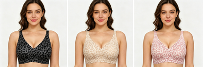 ❤️Mother's Day Specials-BUY 1 GET 1 FREE 🔥Super Firming Leopard Print Jelly  Bra | Women Wirefree Bras 👍No More Sagging Breasts