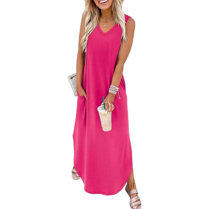Summer Dresses Maxi Dress Vacation Beach Sundresses 2026 with Pockets